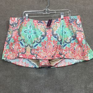 Swim by Cacique Swim Skirt Womens 26 Tropical Attached Brief Skort Beach NEW